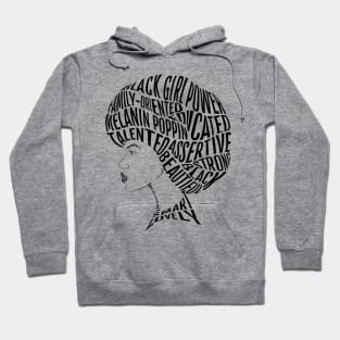 Afro Hair Word Art Design Hoodie